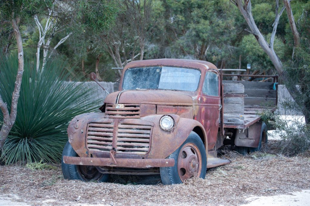 This beautiful old truck at Emu Ridge Eucalyptus Distillery.